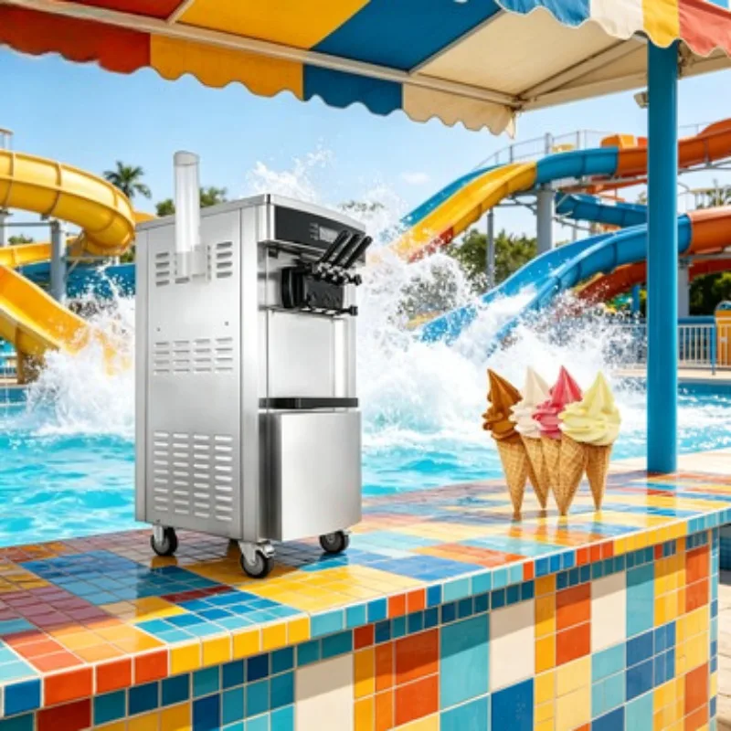 

Frozen Yogurt Machine 25L/H Fully Automatic Soft Ice Cream Maker Commercial Equipment High Capacity for Ice Cream Truck