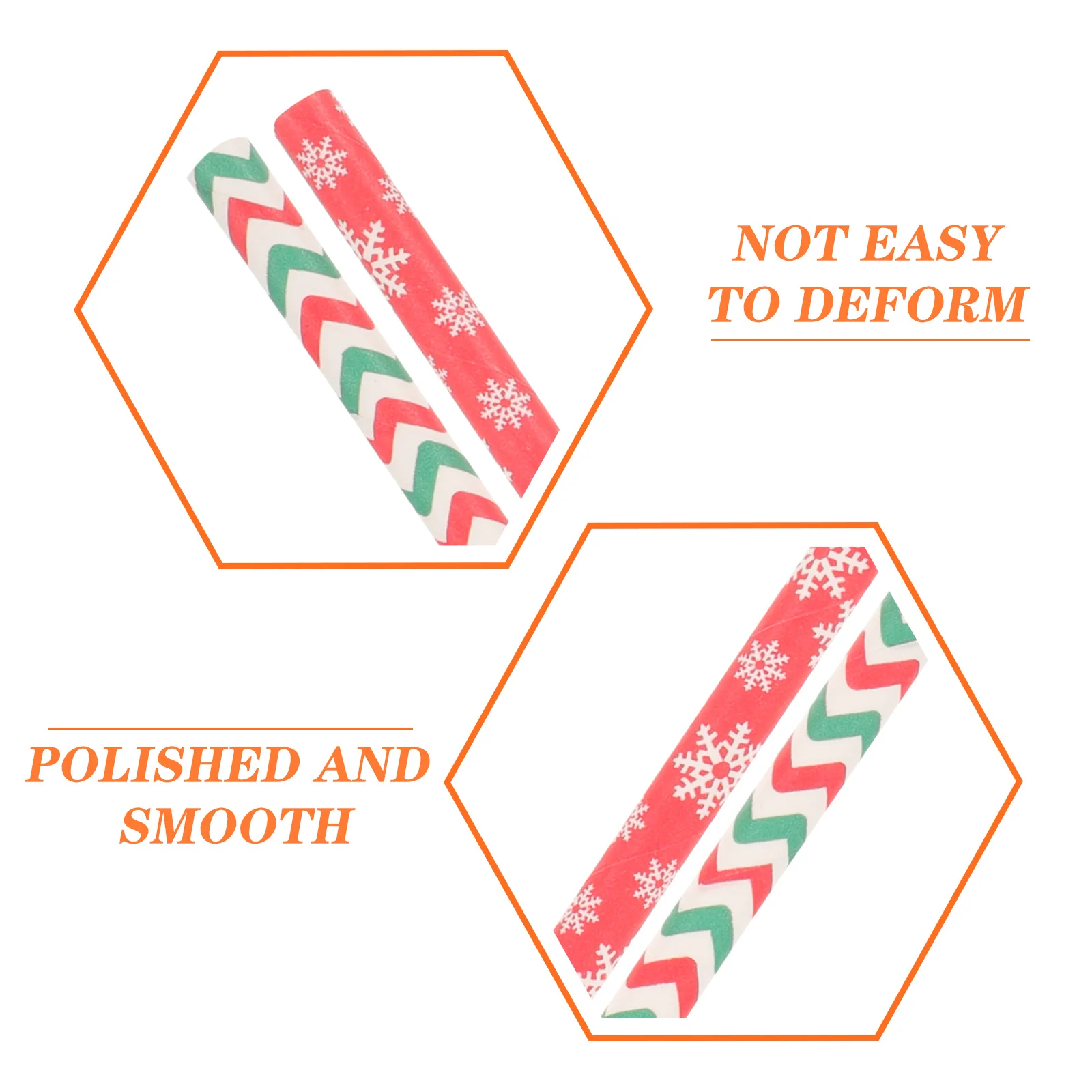 200Pcs Christmas Tree Snowflake Paper Straws Party Supplies Xmas Drinking Straws Festival Straw Party Supplies