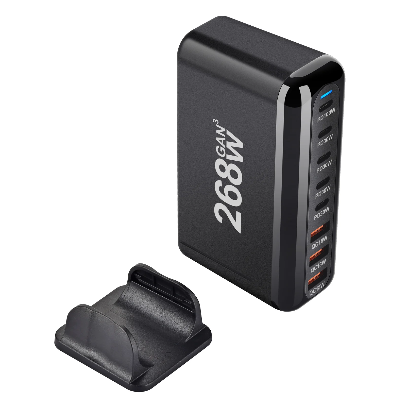 New 268W Gan USB C Fast Charger 200 W 6-Port Charging Station Hub Fast Compact GaN Charger Power Adapter, Compatible with M