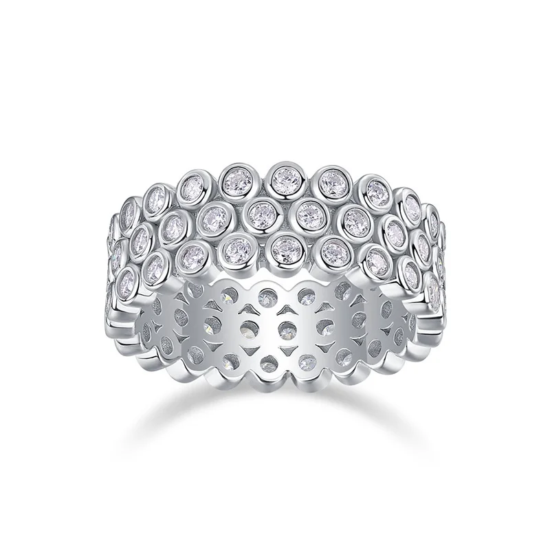 

ZFSILVER модное роскошное классическое серебро s925 с муассанитом, круглое кольцо с точкой ряда для подвесок, женские аксессуары, ювелирные изделия, подарок R13751-1,7