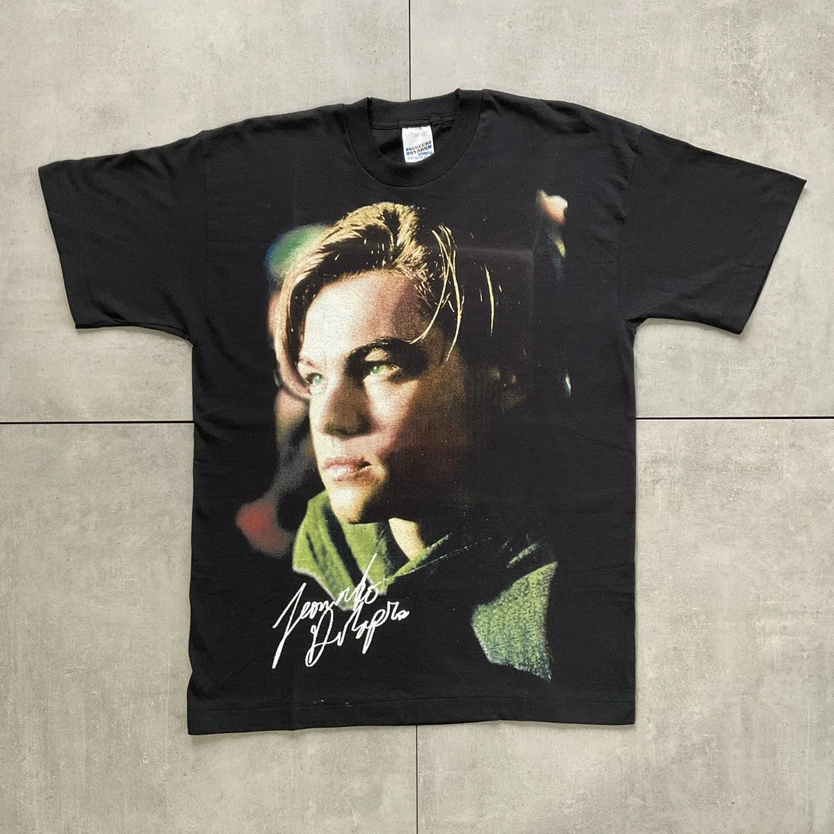 DEADSTOCK 90s Vintage NWOT Leonardo Di Caprio Rap T-Shirt