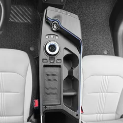 Matte Wood Grain Style Center Console Panel Sticker Central Control Cover For Kia EV6 2022-2024 Car Interior Accessories