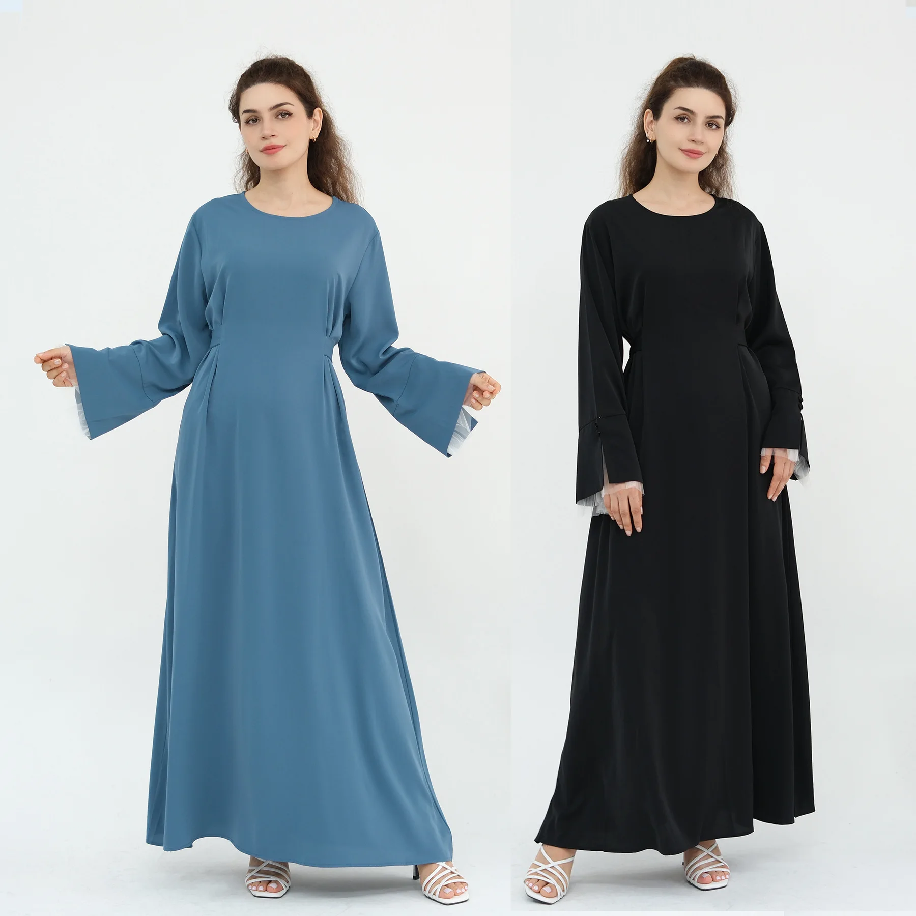 

Dubai Abaya Muslim Long Sleeve Dress Modest Abayas for Women Islamic Clothes Kaftan Robe Turkey Musulmane Femme Party Vestidos