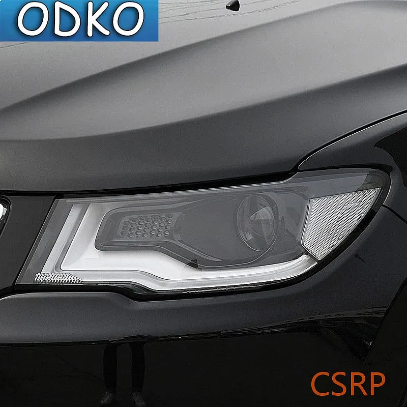 Car Headlight security Black Protective Film Taillight TPU adhesive film Sticker Accessore For Jeep Compass 2017 2018 2019