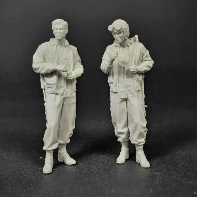 

1/35 Scale Resin Figure Soldier Model Kit History Military US Tanker 2 People Self-Assembly Unpainted Diorama GK Figurine Toys