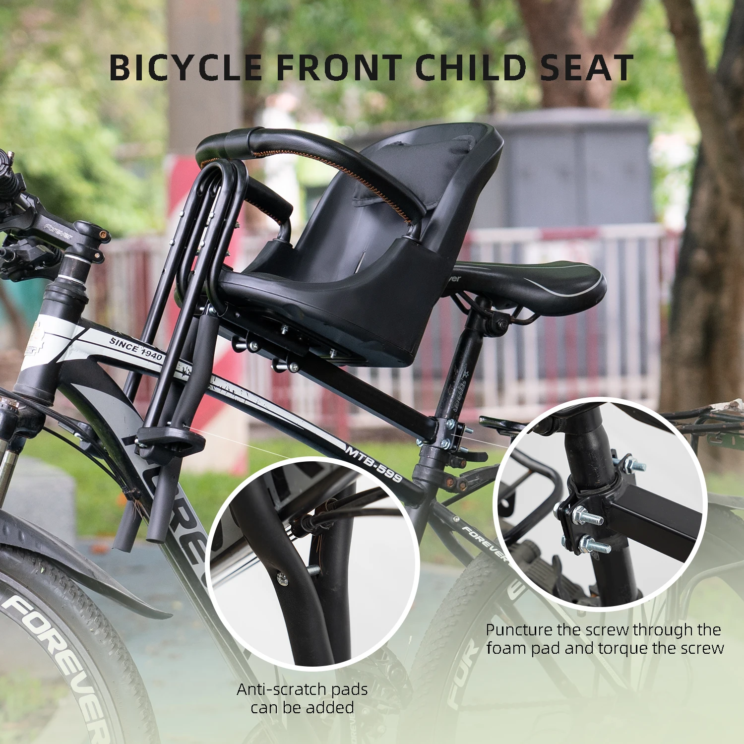 

Kids Bike Seat 2022 New Child Bike Seat Portable Foldable Front Mounted Child Bicycle Seats Mountain Bike Child Safety Seat