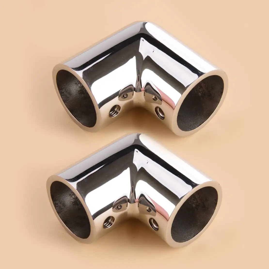 

2pcs Boat Yacht Hand Rail Fitting 1" 25mm 90 Degree Elbow Tube Pipe Connector 316 Stainless Steel Silver