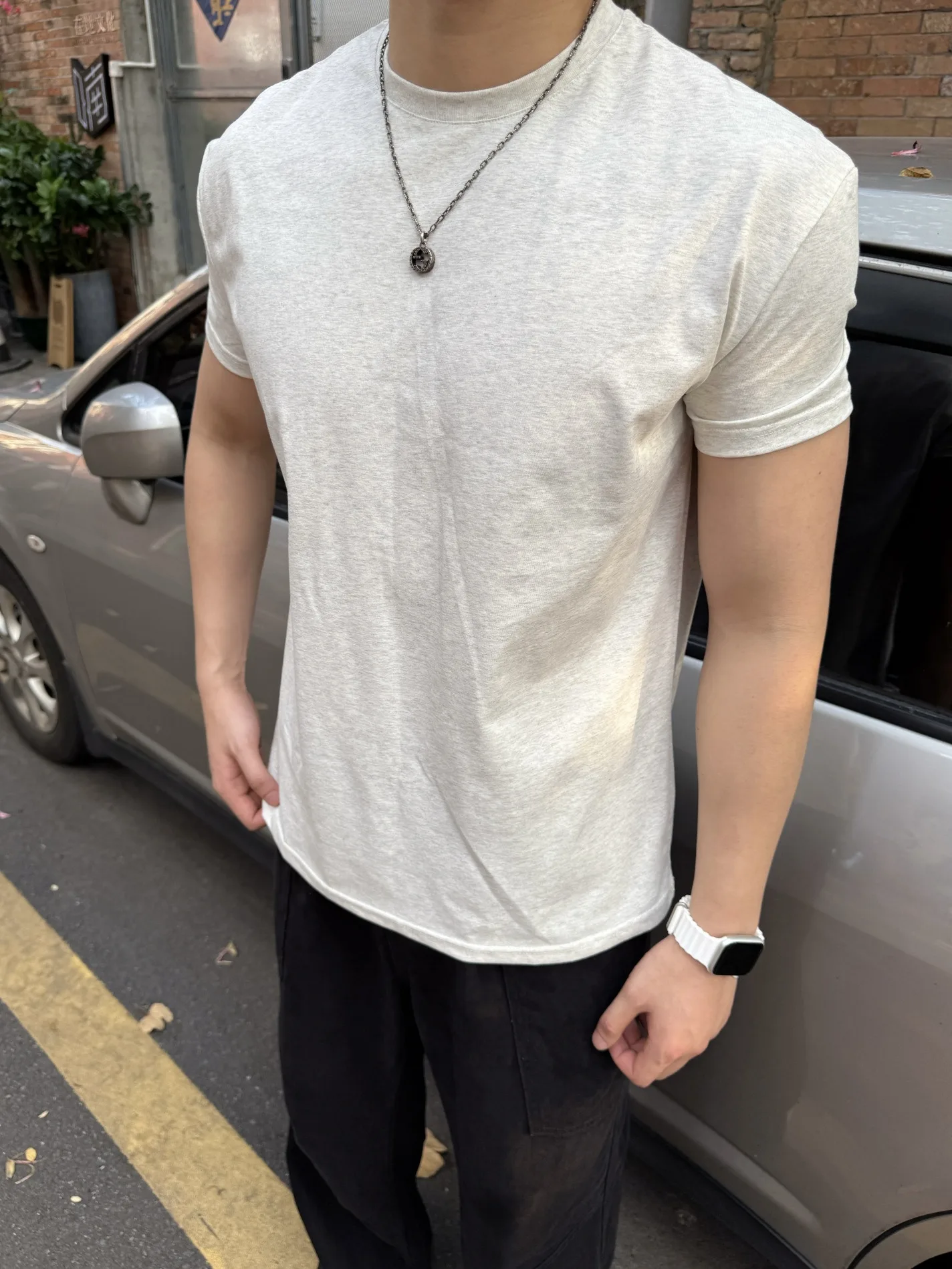 Fool American Pure Color T-irt Sorona Technology Fabric Fitn Sport Breathable Qui Dry Elastic round Ne ort Sve