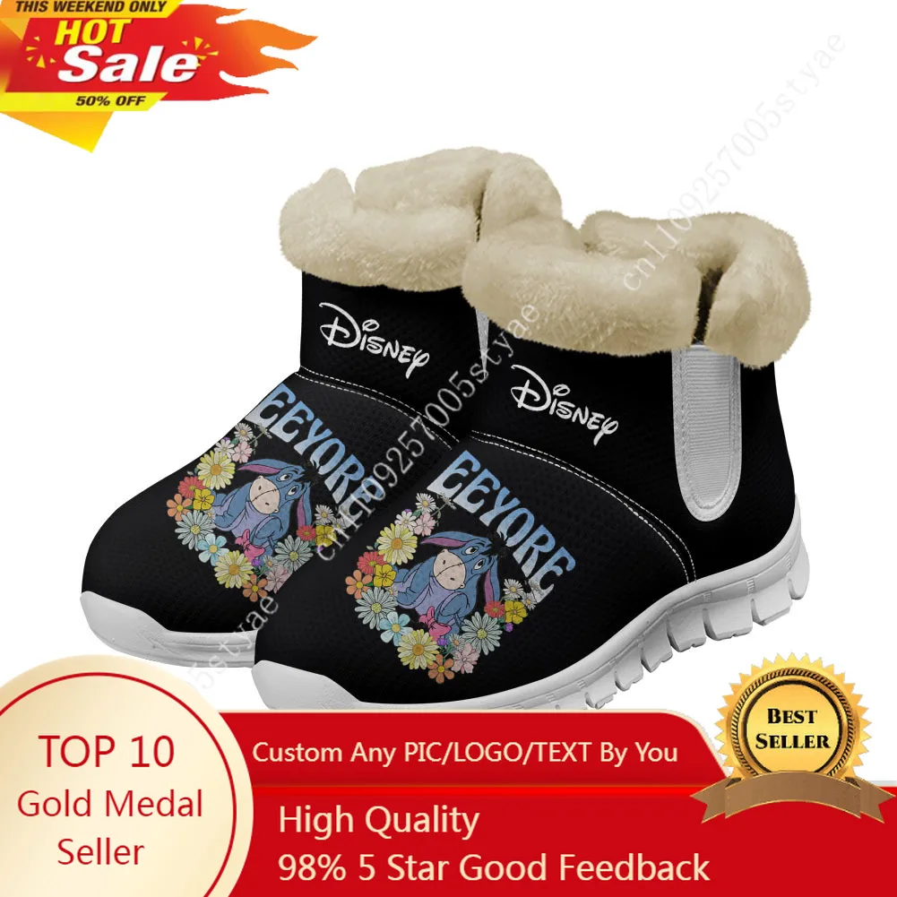 

Зимние ботинки Disney Winnie the Pooh Eeyore, мужские и женские теплые ботинки, легкие повседневные ботинки, обувь для занятий спортом на открытом воздухе