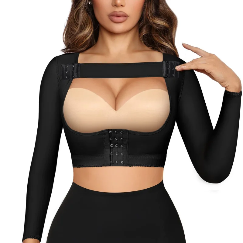Cross-Border Hot Selling Body Shaping Top Adjustable Support Chest Humpback Posture Brace Long Sleeve Body Shaping Top