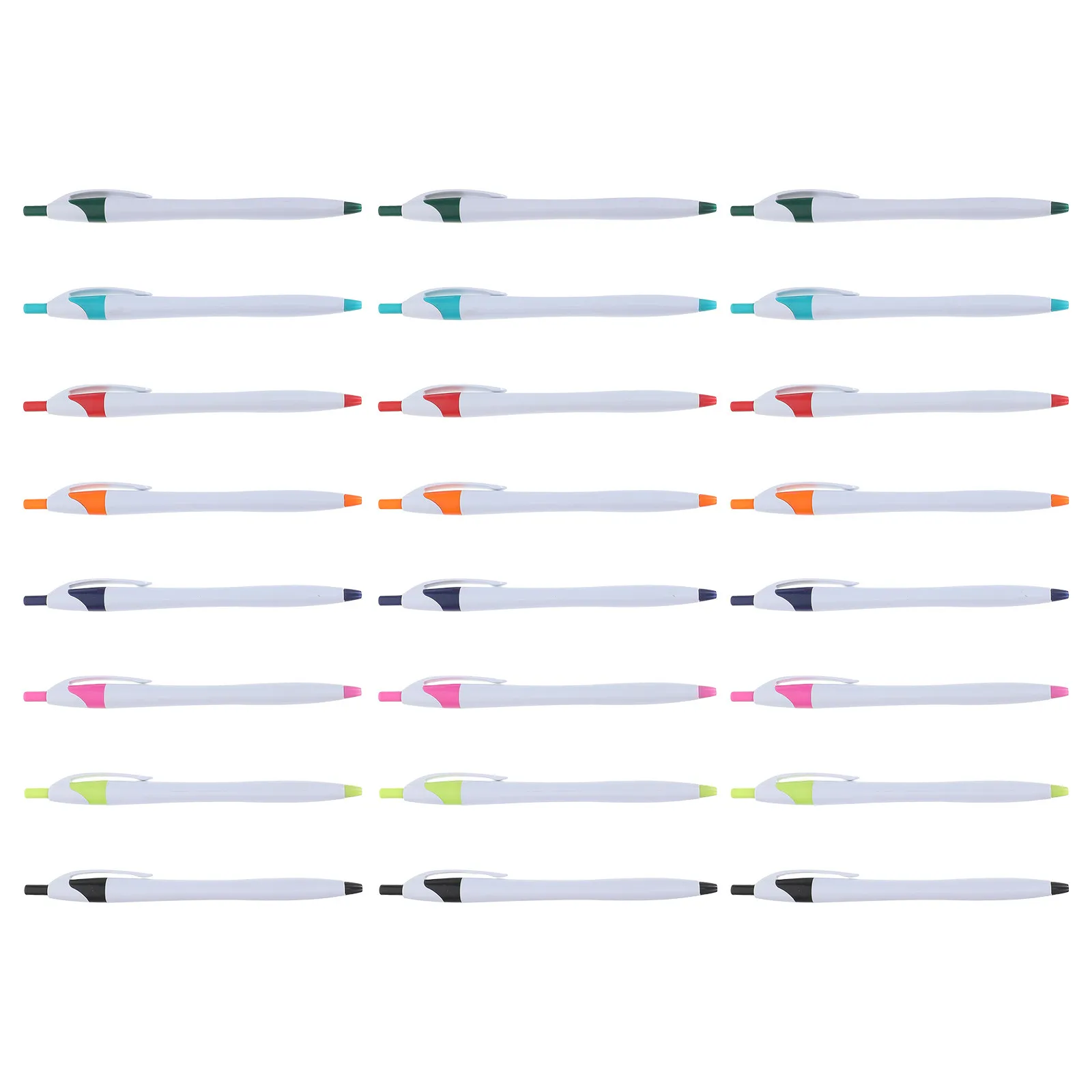 24Pcs Retractable Ballpoint Pens Multicoloured Medium Point 1.0mm Quick Dry Ink Smooth Click Pen Set for Journaling Office
