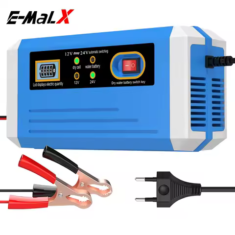 Battery Charger 10-Amp 12V&amp;24V Fully Automatic Smart Car Battery Charger with Battery Maintainer, Trickle Charger, and Battery D