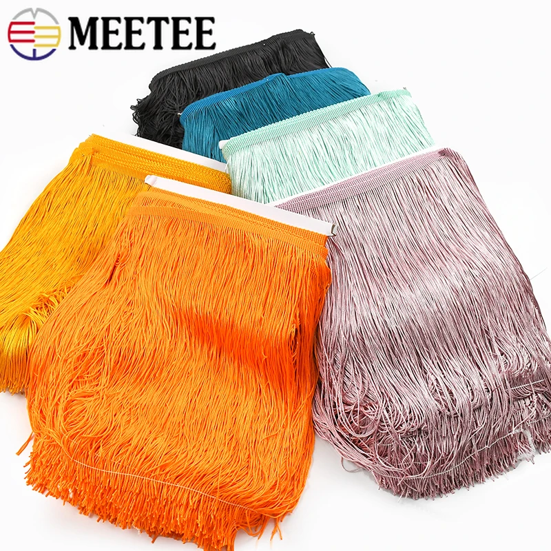 

10Meters 30cm Colorful Polyester Tassel Lace Trim Long Fringe for Curtain Latin Skirt Decorative Tassels DIY Sewing Accessories