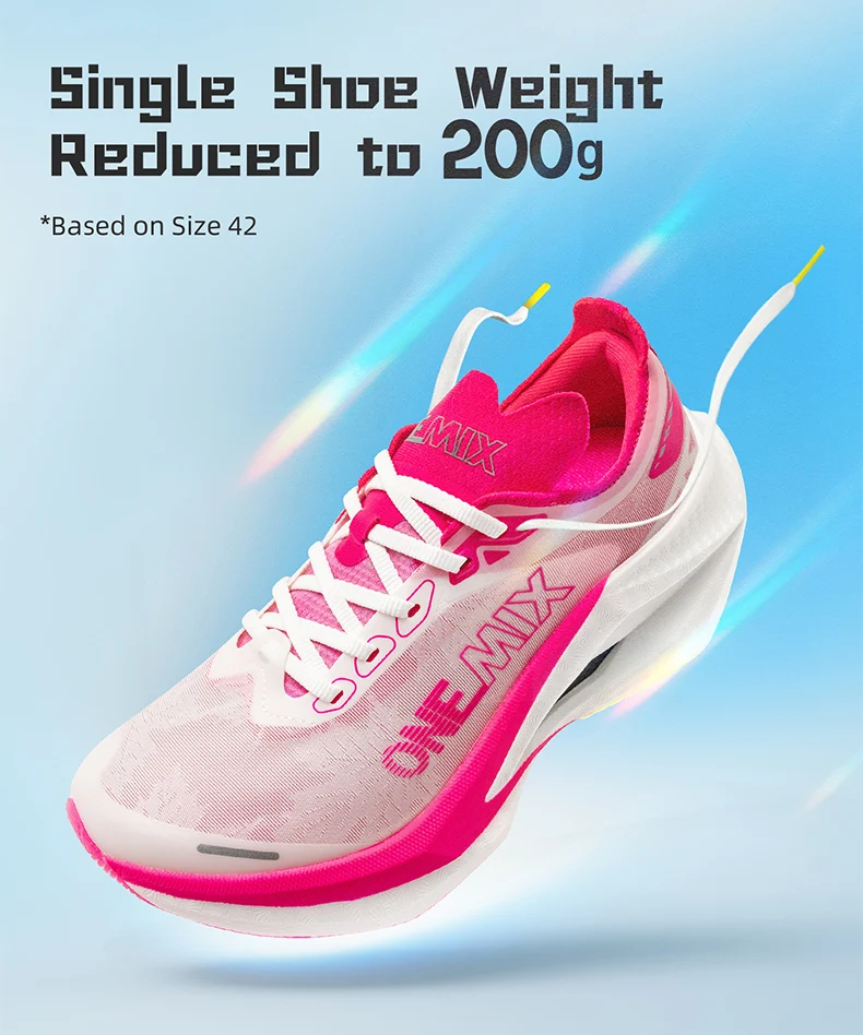 ONEMIX Professional Marathon Racing Running Training Shoes Men Full-length Shock Absorption Sports