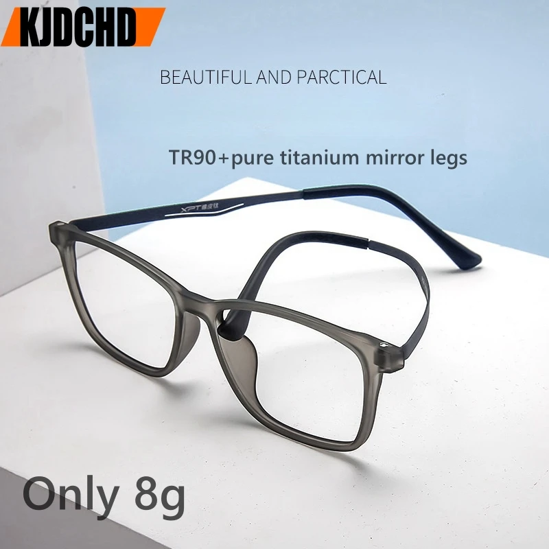 

KJDCHD Сверхлегкая и удобная полнокадровая резиновая титановая мужская оправа для очков TR9, оптическая оправа для очков по рецепту