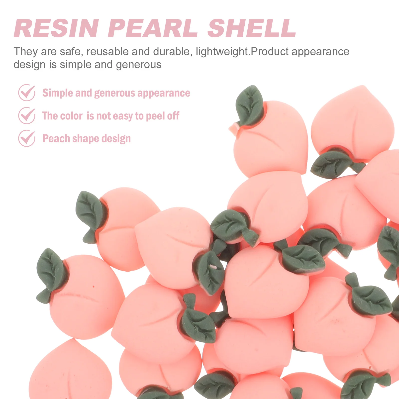 

30pcs Fruits Simulated for Phone Case DIY Craft Earring Decor Charm Crafts Pink Color Small Size