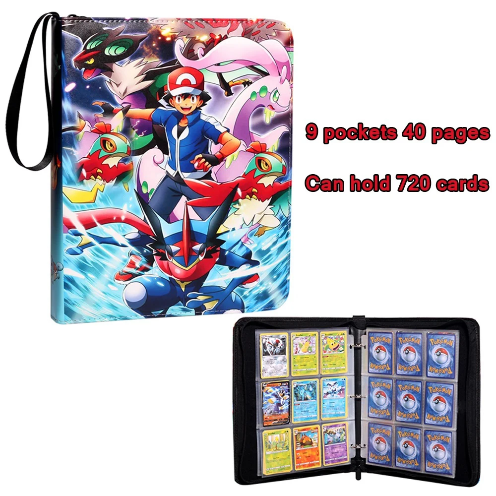 Binder Trading Card for Pokemon, Binder Collection Card, Custom Book Holder with 50 Sleeves, 400 Pockets