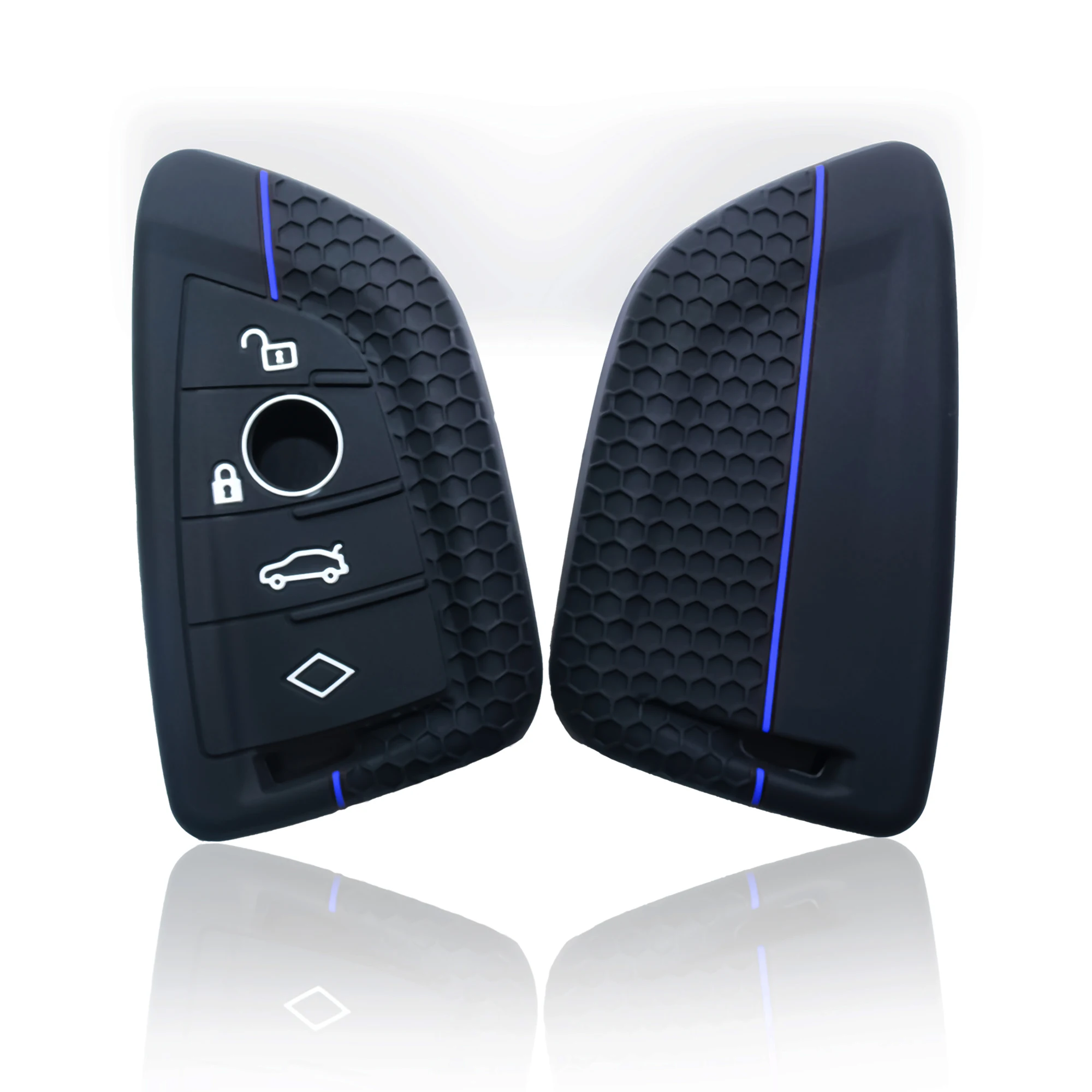 Silicone car key case cover BMW 1 2 3 5 6 7 8 series X1 X2 X3 X4 X5 X6 X7 Z4 3 4 button remote control case protective accessori