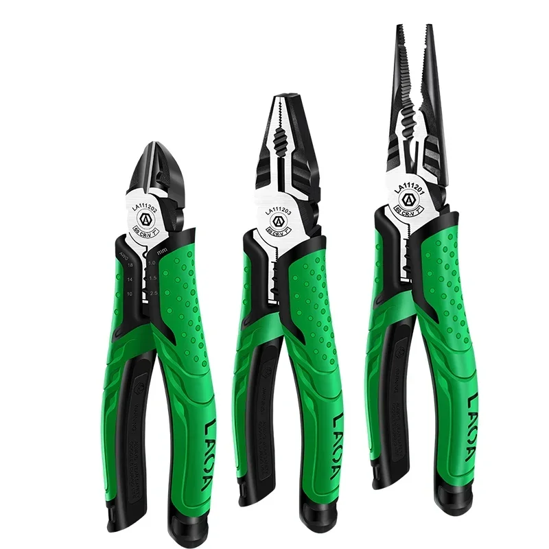 

Wire Cutters Industrial Grade Hand Pliers Household Sets Multifunctional 7 inch Electrician Long Nose Diagonal Pliers