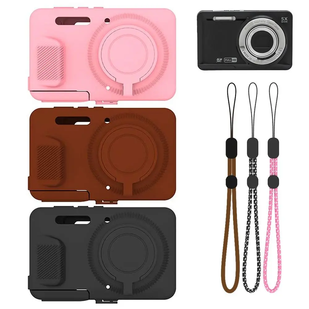 Silicone Camera Protective Case Anti-Scratch Shockproof Body Cover with Lanyard Skin Shell for KODAK PIXPRO FZ55
