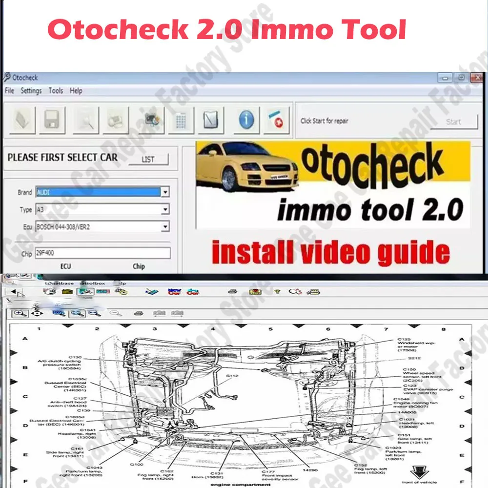 

Otocheck 2.0 obd2 scanner Immo Tool Cleaner Advanced Immo Repair System for Immobilizer Otochecker Software OTO Check Immo Tool
