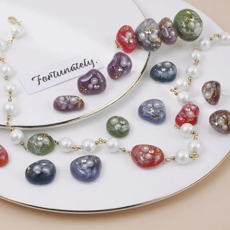 

2PCS Silicone Crafting Moulds Distinctive Geometric Stone Handmade Moulds Silicone Texture for Pendants and Earrings