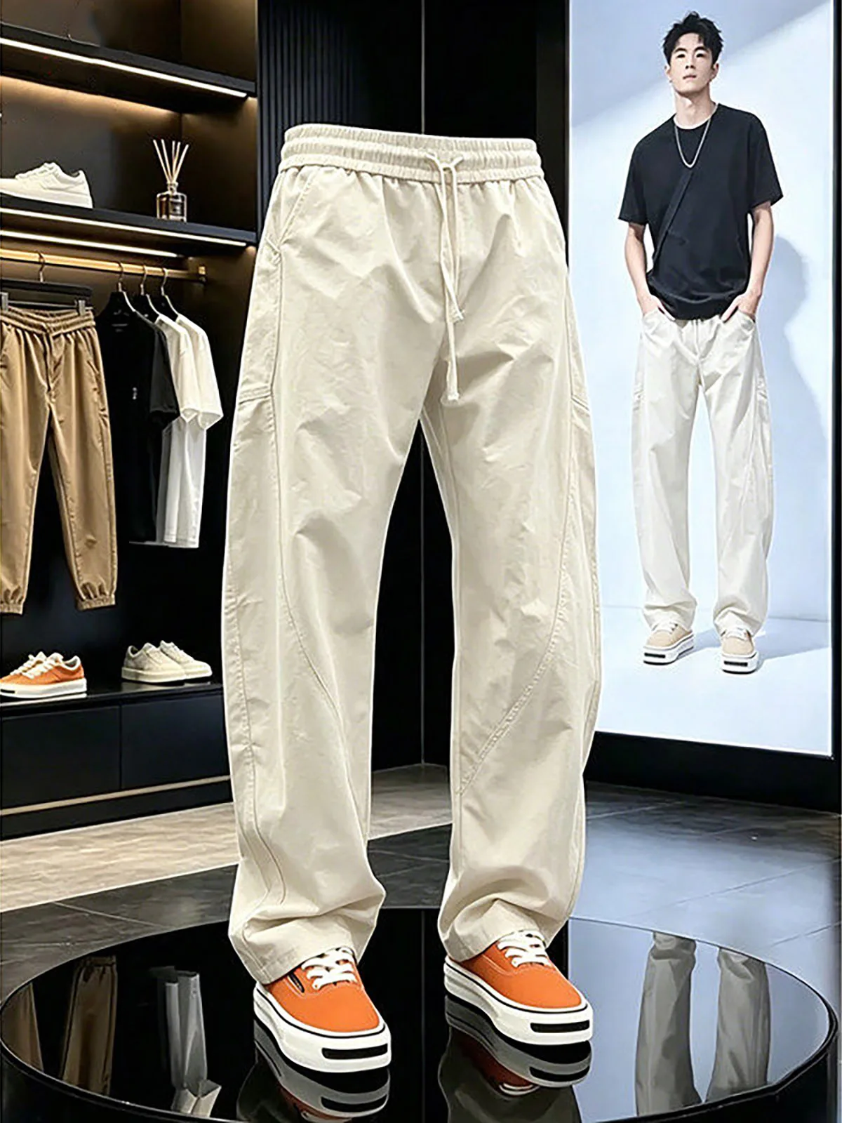 Cleanfit Quick Dry Cargo Long Pants Men's Lightweight Wide Leg American Hard  Casual Jacket Pants Straight Leg Casual Pants