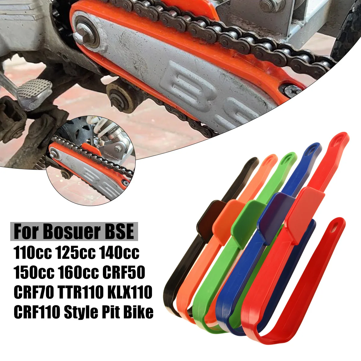 Motorcycle Chain Slider Rear Swingarm Protection Cover Chain Protector For Bosuer BSE 110cc 125cc 140cc 150cc CRF50 TTR110