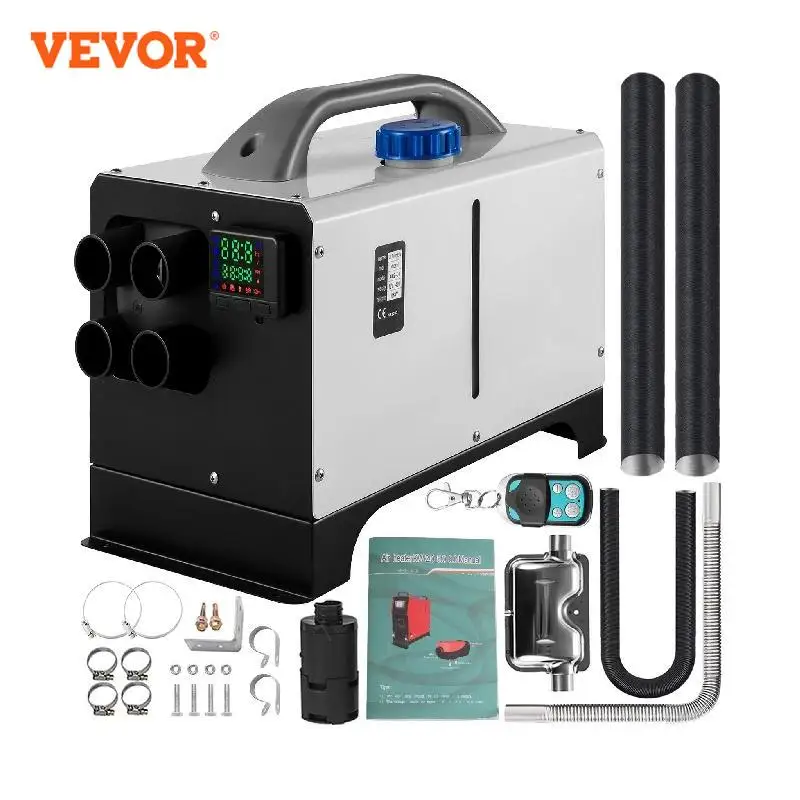 VEVOR Chauffage de Stationnement Diesel 5/8 kW 12 V Écran LCD Contrôle Télécommande Réchauffer