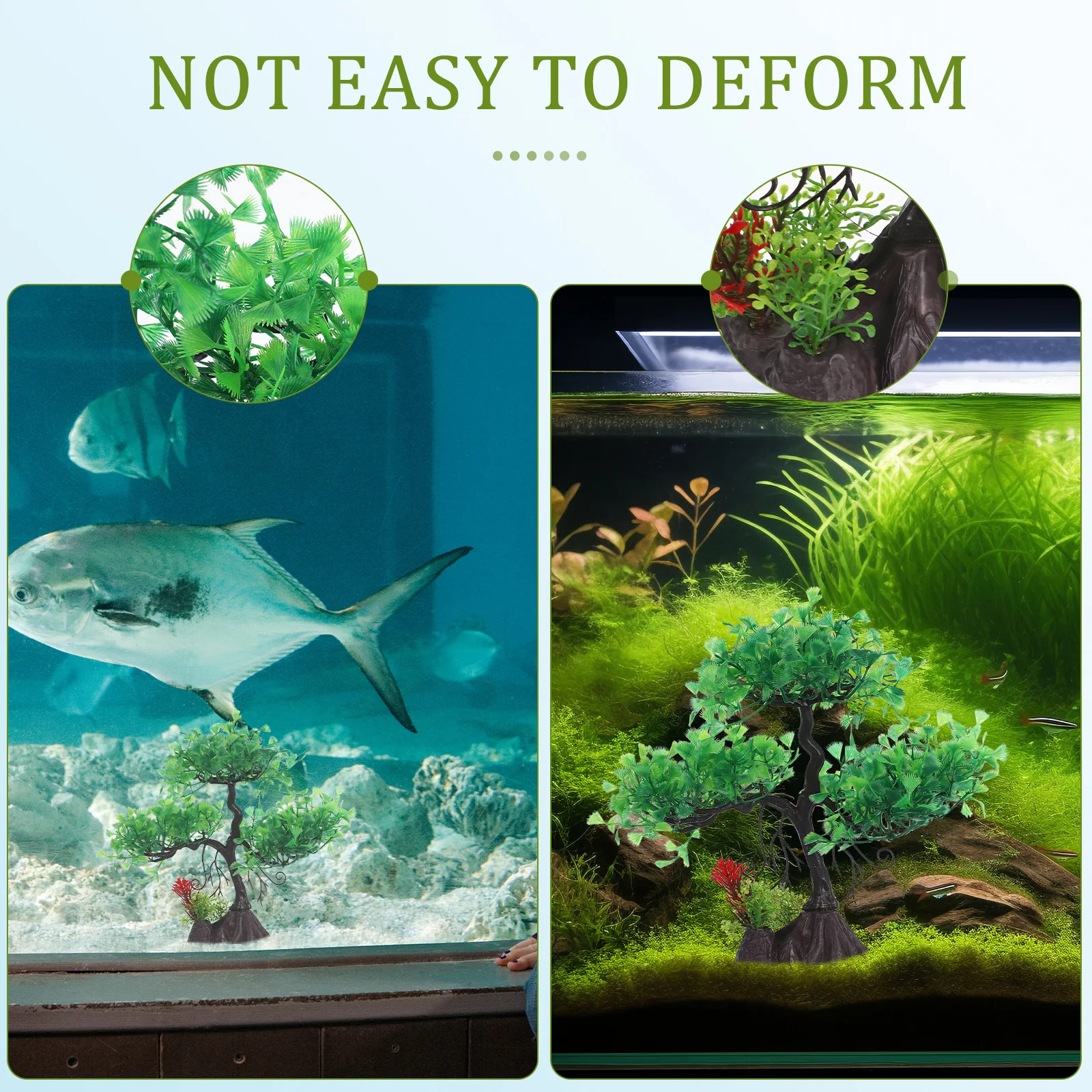 

Realistic Bonsai Tree Decorative Aquarium Plants for Fish Tank Indoor Outdoor Shelf Safe Durable Easy Maintenance