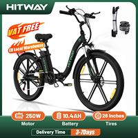 26 inch Electric bike HITWAY electric city bike, foldable suburban e-bike, removable Lithium-ION battery 36V/10.4ah