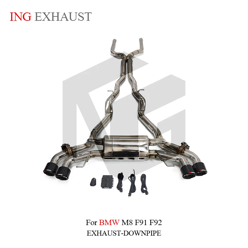 ING Performance SS304 Escape Remote Exhaust for BMW M8 F91 F92 S63 4.4t Model Electronic Valve Catback Turbo Accessories System