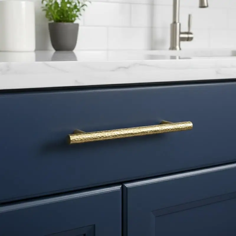 Drawer Hammer Pattern Pull Handle For Cabinet Single-hole Pull Handles For Wardrobe Handle Brass Copper Pulls