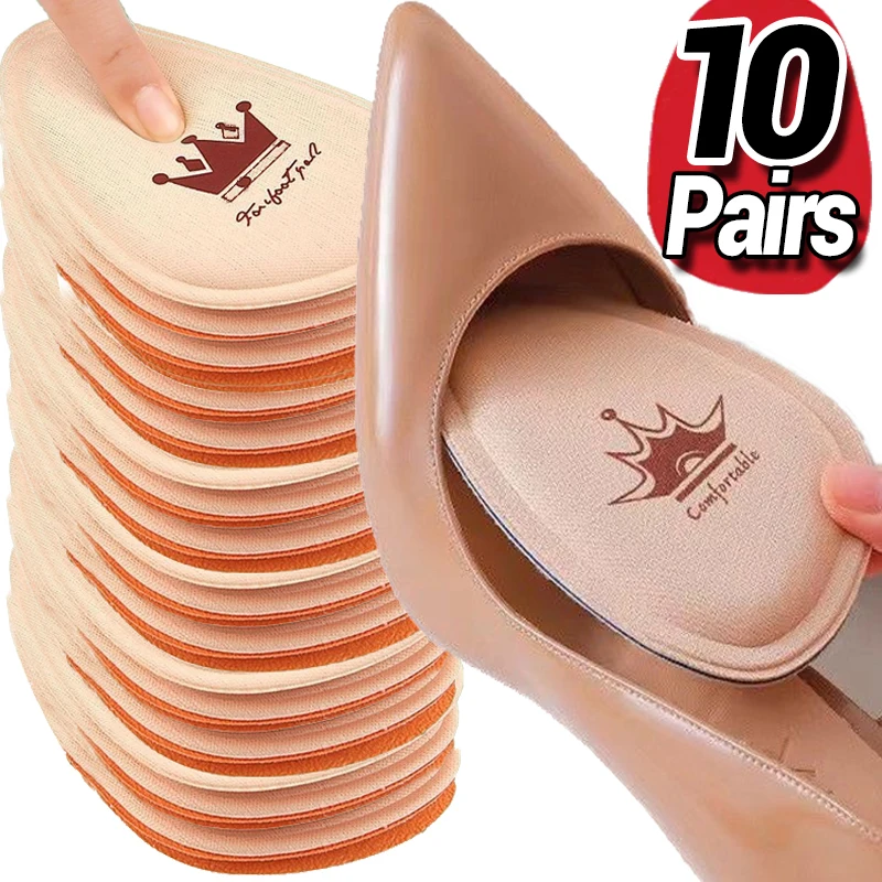 

Нескользящие подушечки для передней части стопы половинного размера, женские подушечки на высоком каблуке, вставки для облегчения боли, подошвы для обуви, поддержка невидимой подошвы для обуви, уход за ногами