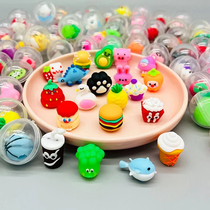 10pc 32mm Mixed Cartoon Surprise Twisted Egg Ball Toys Kids Birthday Party Favors School Prizes Guests Gift Goodies Fillers