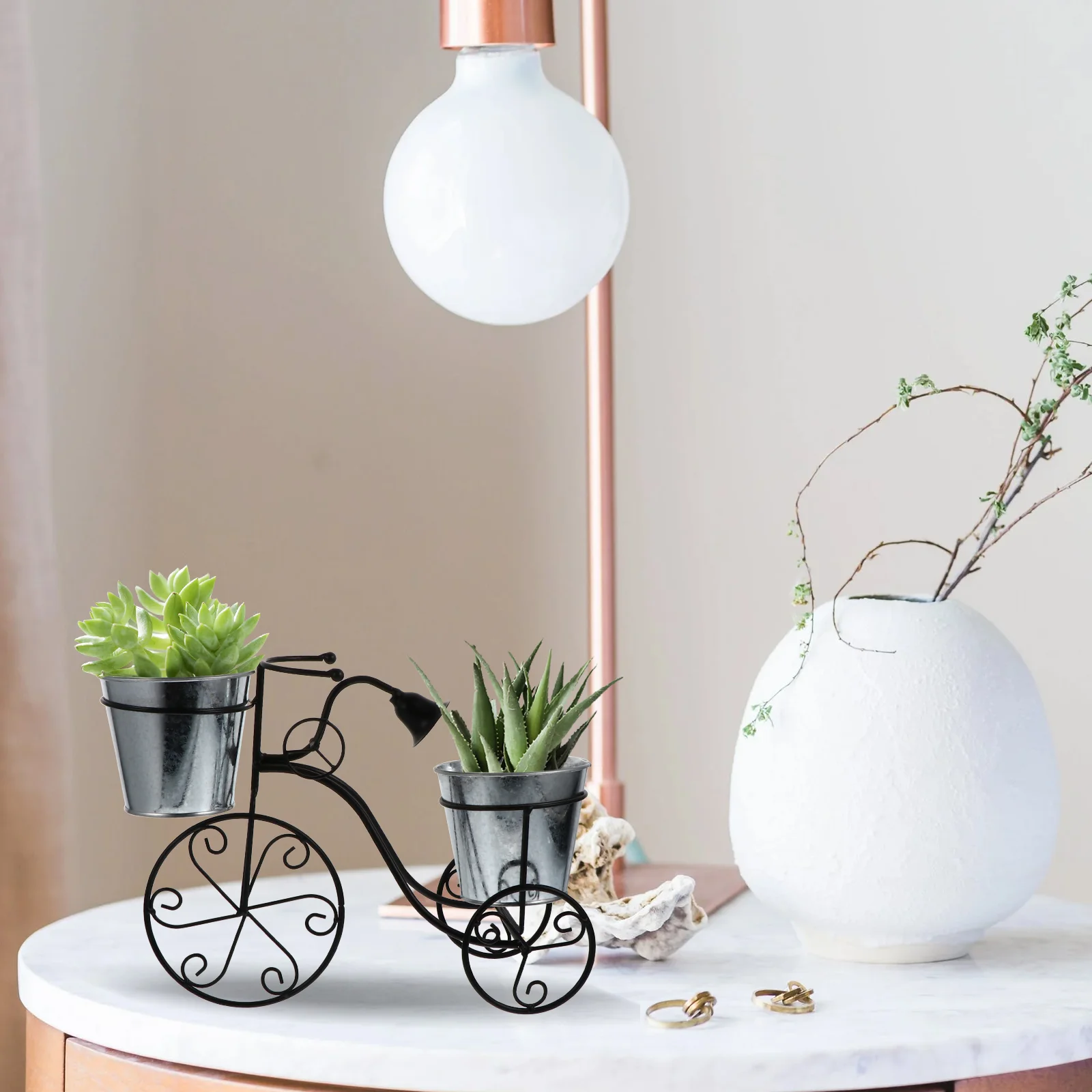 Bicycle Stand Bike Shape Planter Flowerpot Holder Rack Garden Decoration Bikes Mini