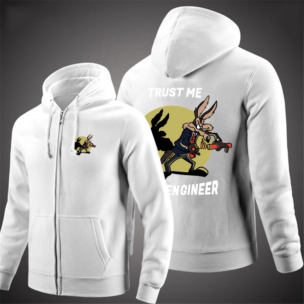 ثق بي أنا مهندس الخريف الشتاء الرجال طويلة الأكمام مقنعين Y2k الكلاسيكية مضحك البلوز أزياء ملابس رياضية غير رسمية #6