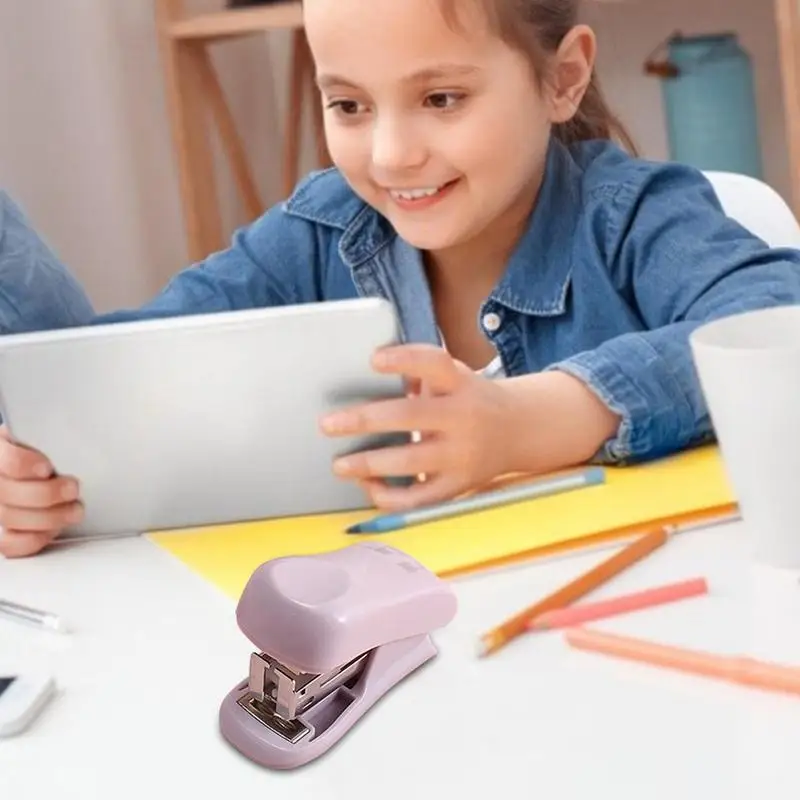 Mini Stapler With Staple Portable Handheld Office Stapler Staple Includes Built-in Staple Remover & 400 PCS Staple Classroom