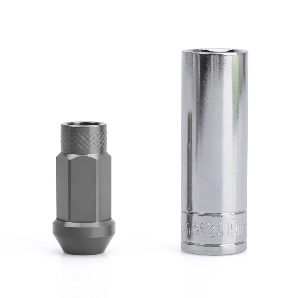 Blox Nuts Security Key Wheel Nuts صواميل العروة M12x1.5 M12x1.25 M14x1.5 طول 50 مم مع سبائك الألومنيوم 7075