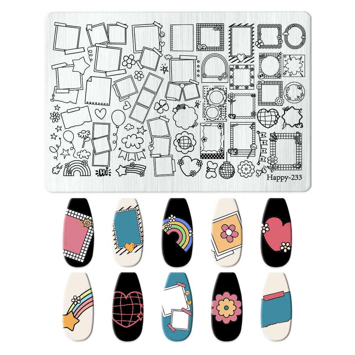 Flower Butterfly Bowknot Snowflake Christmas Tree Wreath Snowman Star Nail Transfer Printing Steel Plate Silicone Templates