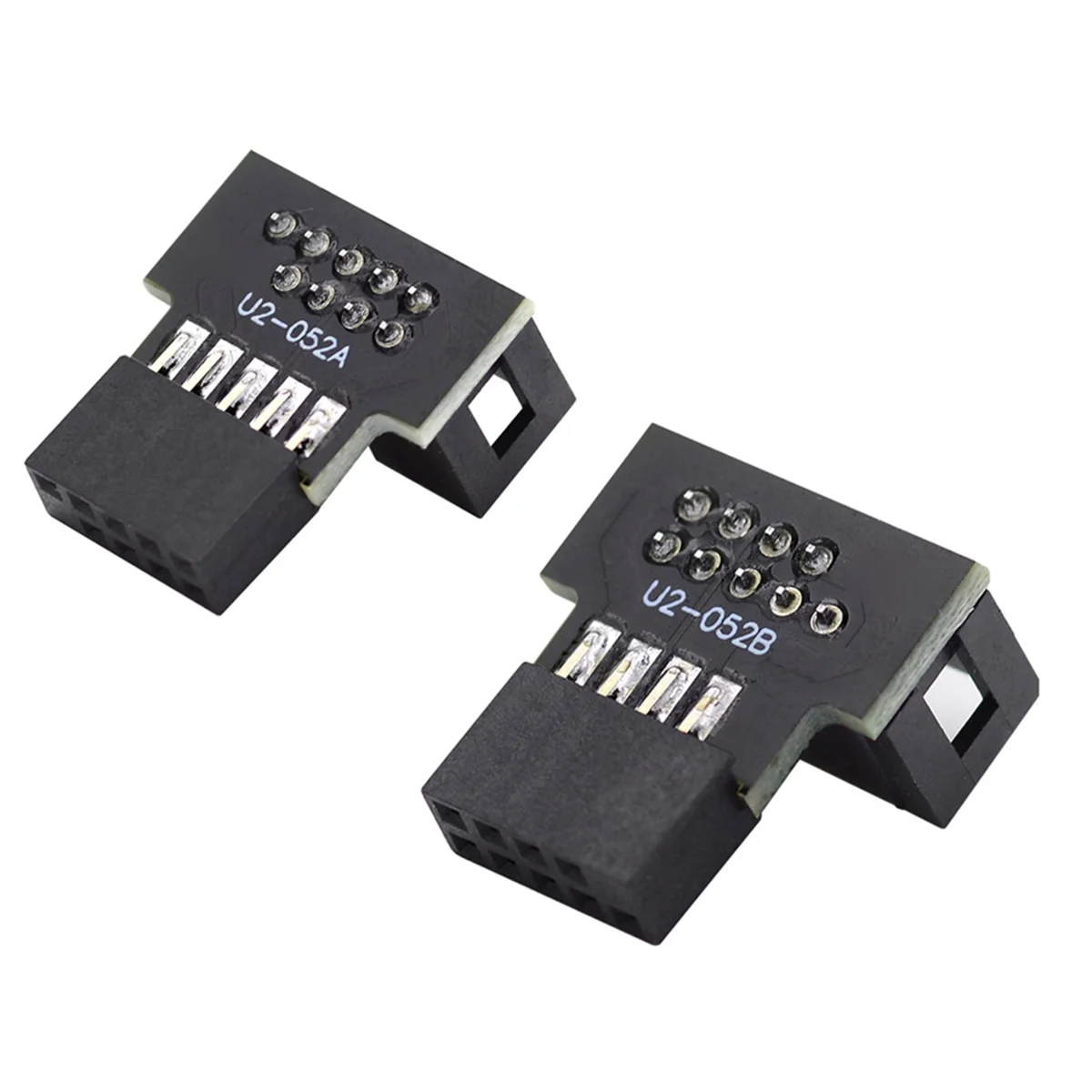 1set Down&Up Angled 90Degree Male to Female USB 2.0 10Pin 9Pin Header_N34R