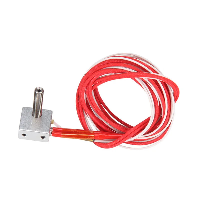 3D Printer V6 Heating Aluminum Block + 2 Pin Thermistor + Heater 12V 40W V6 Heating Aluminum Block Kit User-Friendly