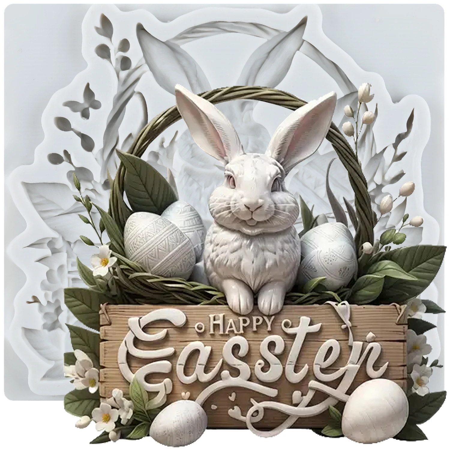 Rabbit Silicone Molds Easter Bunny Fondant Cake Decorating Tools Cupcake Topper Candy Sugar Craft Gum Paste Polymer Clay