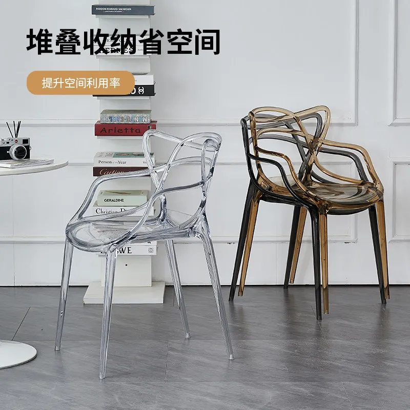 Plastic transparent modern design household crystal dining manufacturers creative Internet celebrity