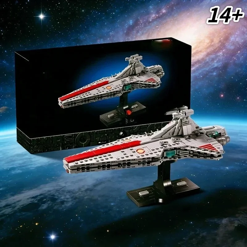 Nuevo 2026 75441 643 piezas Bloques de Construcción Crucero de Ataque Clase Venator Forma de Buque Majestuoso
