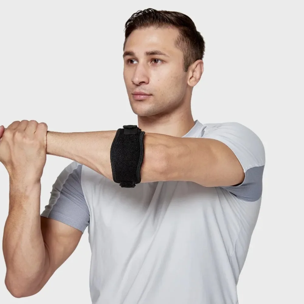Elbow Brace for Tennis Golfer Badminton Sports Protection Adjustable Arm Band Compression Pad Tendonitis Pain Relief Men Women view 6