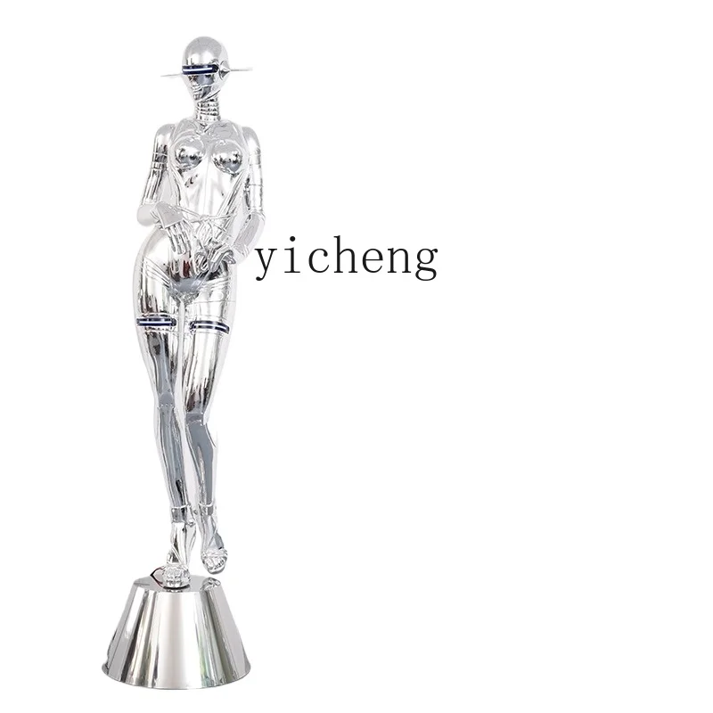 Tqh Mechanical Ji Sculpture Empty Mountain Base Large Technology Figure Decoration Bar Trendy Decorative