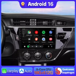 Android 16 Car Radio For Toyota Corolla 2014 2015 2016 Levin Ralink 2013 - 2018 Carplay Auto GPS BT Navigation Video 2Din Stereo