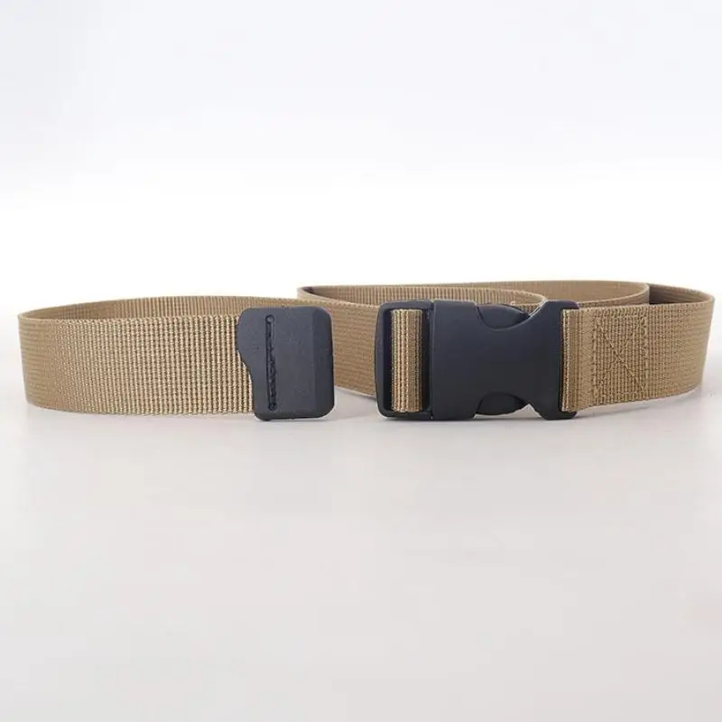 2.5cm Width Eye-Splice Canvas Weave Belts Men Women Outdoor Work Belt Waistband Students No Metal Canvas Military Training Belts