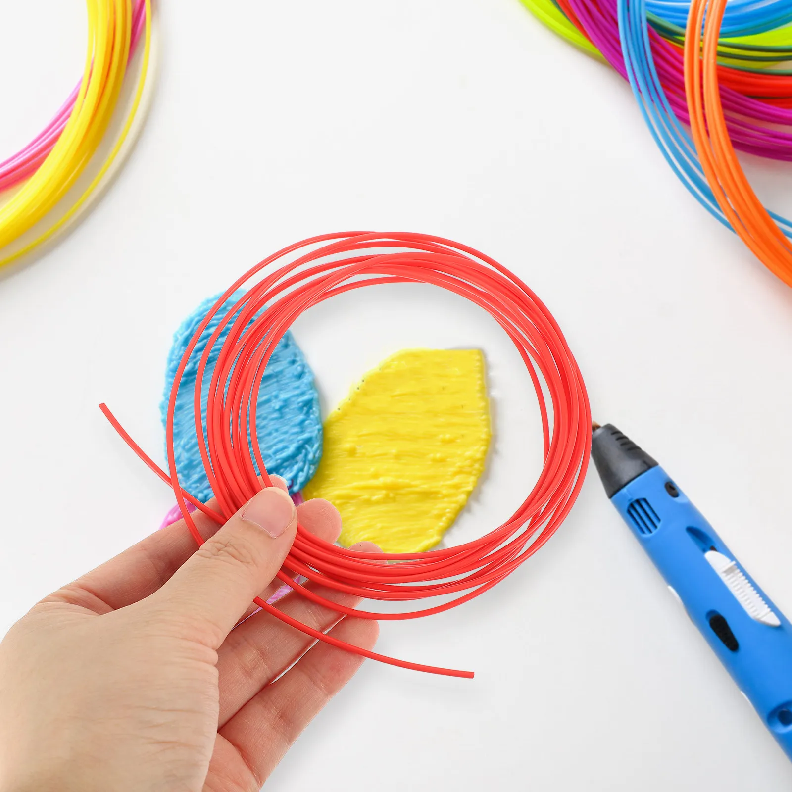 

3 рулона филамента для 3D-ручек, 1,75 мм, универсальный материал для 3D-печати для энтузиастов, профессиональное качество, стабильная подача, удобно носить с собой